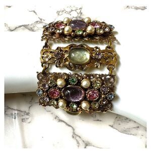 Selro Corp vintage filagree panel bracelet